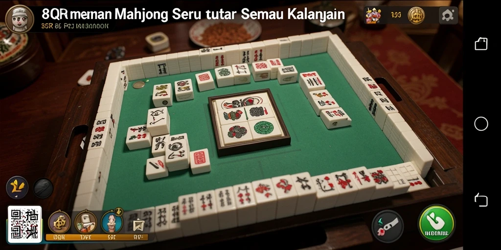 Tampilan gameplay menarik dari game Mahjong 8QR.