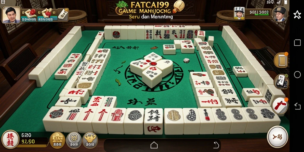Tampilan gameplay seru dari FATCAI99 dengan ubin Mahjong yang menawan.