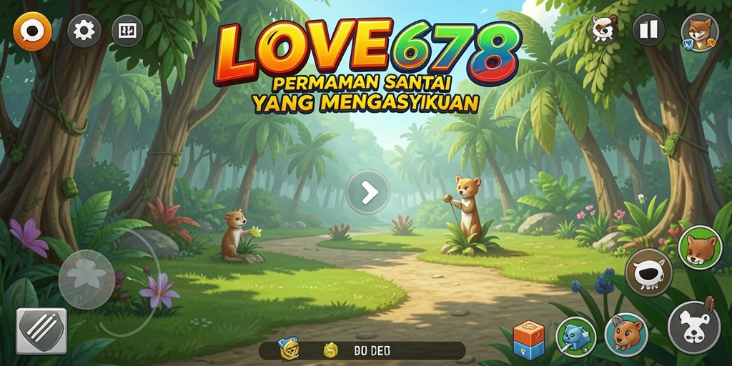 Screenshot utama LOVE678 menampilkan gameplay menarik dan penuh warna.
