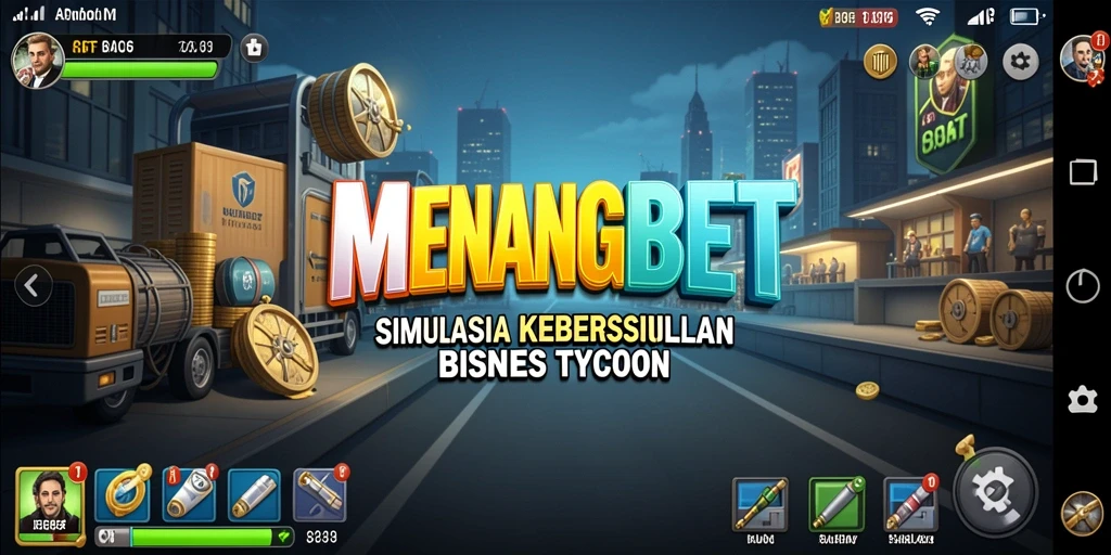 Screenshot MENANGBET menampilkan  gameplay bisnis yang menantang dan seru.