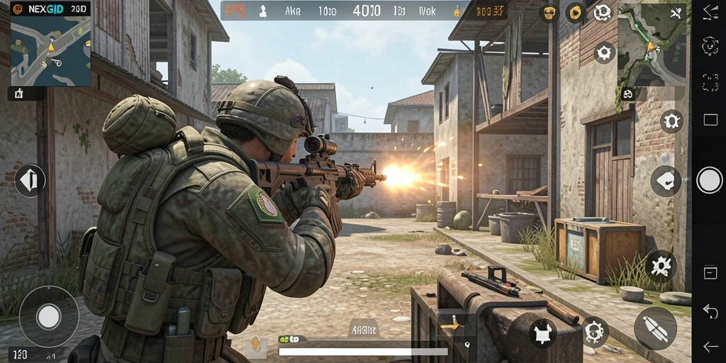 Gameplay intens NEXGID yang memukau dan mendebarkan.
